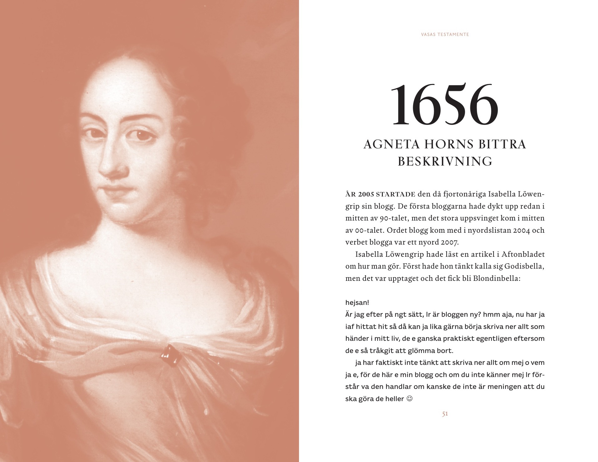 Uppslag ur boken: 1656 – Agneta Horns bittra beskrivning